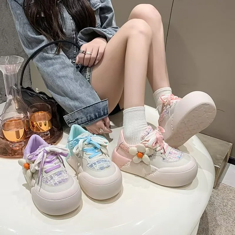 2024 New Kawaii Fashion All-match Platform Shoes Sports Style Casual Round Toe Spring Summer Korean Version Sweet Cute Sneakers
2024 New Kawaii Fashion All-match Platform Shoes Sports Style Casual Round Toe Spring Summer Korean Version Sweet Cute Sneakers