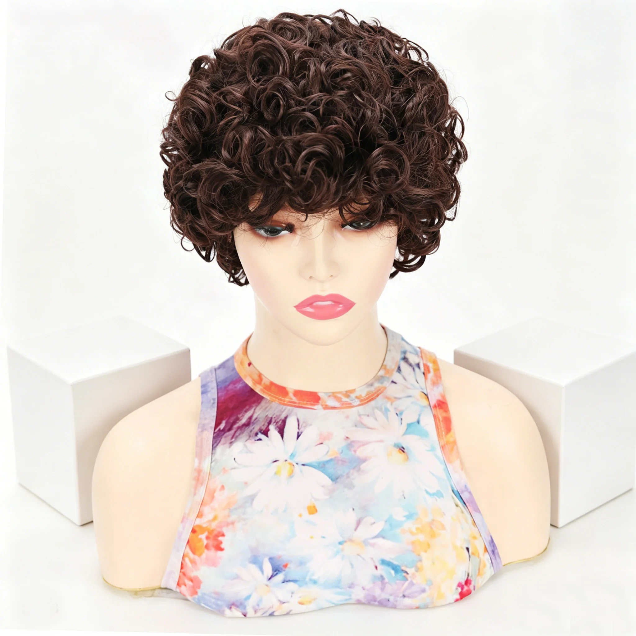 Jeedou Wigs Short Curly Hair Wig for Women Mix of Black And Brown Colors Synthetic Wig Daily Use Friendly
Jeedou Wigs Short Curly Hair Wig for Women Mix of Black And Brown Colors Synthetic Wig Daily Use Friendly