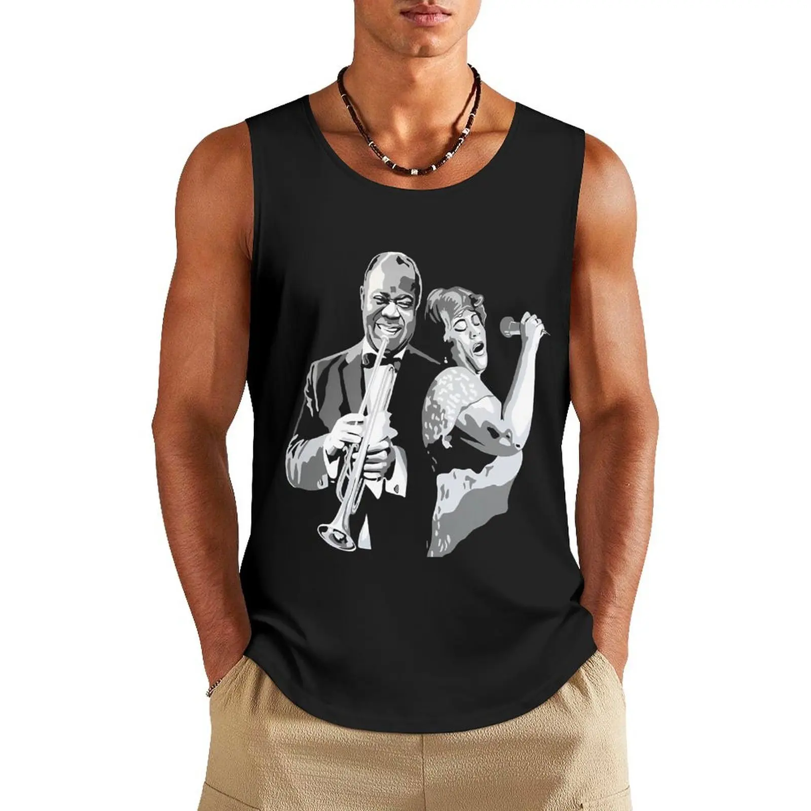 Louis Armstrong Tank Top sports t-shirts for men Men's gym T-shirt sports basketball clothing
Louis Armstrong Tank Top sports t-shirts for men Men's gym T-shirt sports basketball clothing
