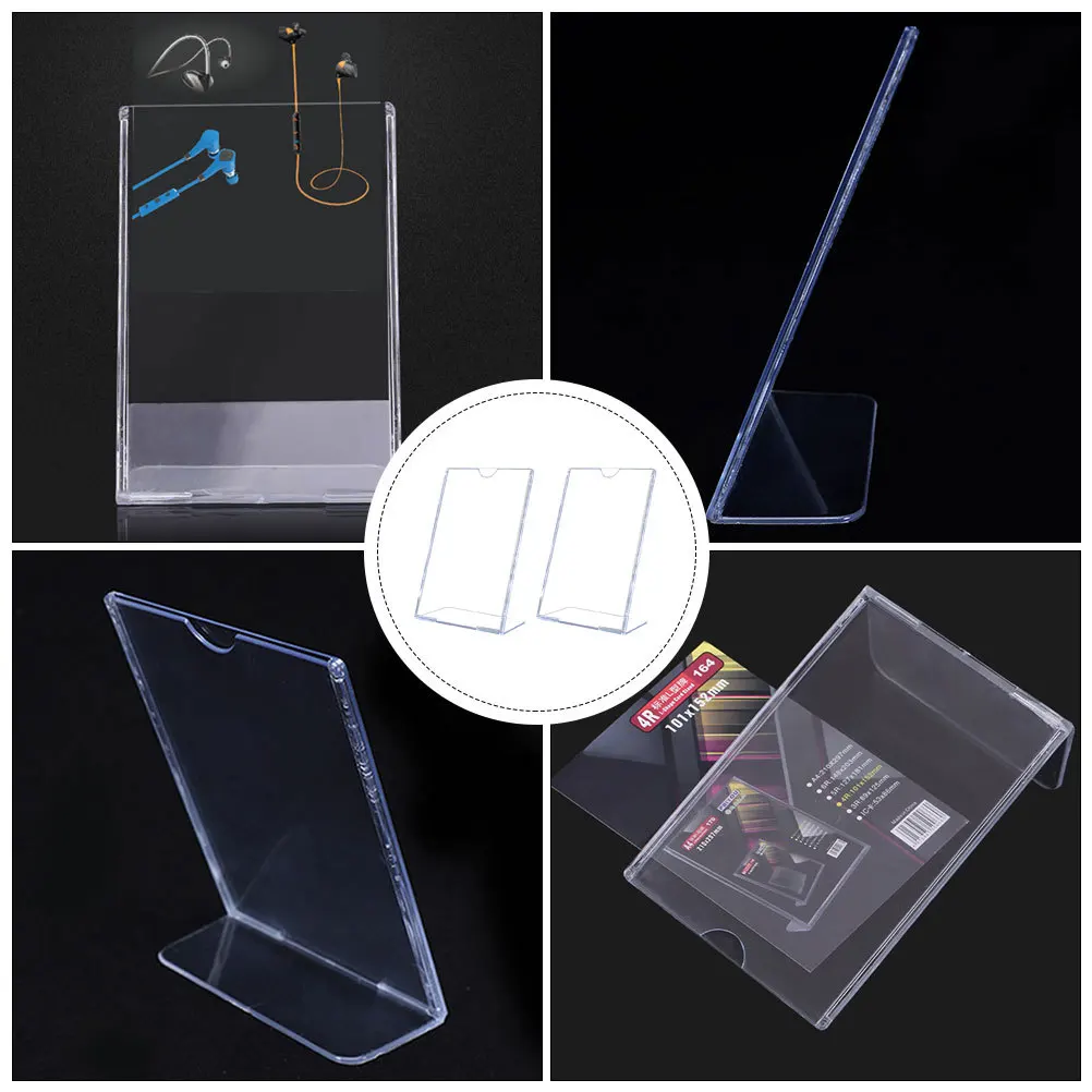 2Pcs Slanted Display Stand L Shape Acrylic Sign Holder for Price Label Menu Shop Display Rack Retail Store Advertisement
2Pcs Slanted Display Stand L Shape Acrylic Sign Holder for Price Label Menu Shop Display Rack Retail Store Advertisement