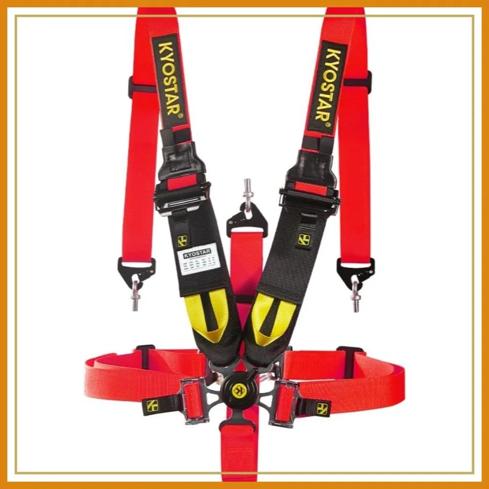 5 Point Racing Seat Belt Harness Set Camlock Quick Release Premium Soft Webbing Black Steel Hardware Universal 2"+3" Width Red
5 Point Racing Seat Belt Harness Set Camlock Quick Release Premium Soft Webbing Black Steel Hardware Universal 2"+3" Width Red