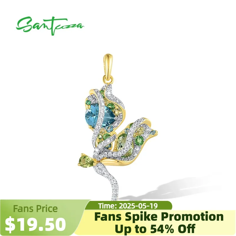 SANTUZZA Genuine 925 Sterling Silver Pendant For Women Sparkling Colorful Gems Butterfly Fantastic Wedding Chic Fine Jewelry
SANTUZZA Genuine 925 Sterling Silver Pendant For Women Sparkling Colorful Gems Butterfly Fantastic Wedding Chic Fine Jewelry