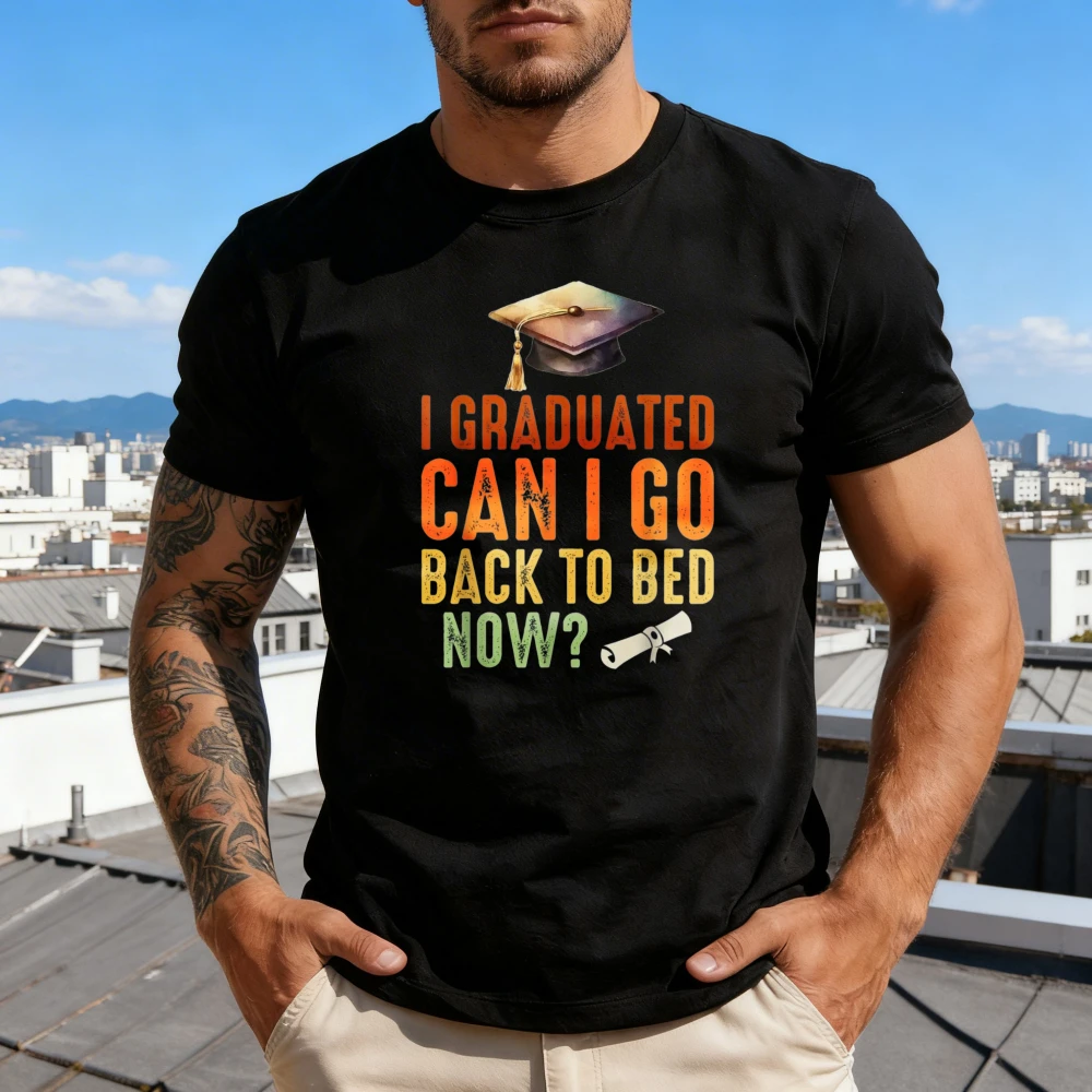 I Graduated Can I Go Back To Bed Now T-Shirt Funny Gift for Graduate Shirt Graduation Season Party Attire Men Women Unisex Tops
I Graduated Can I Go Back To Bed Now T-Shirt Funny Gift for Graduate Shirt Graduation Season Party Attire Men Women Unisex Tops