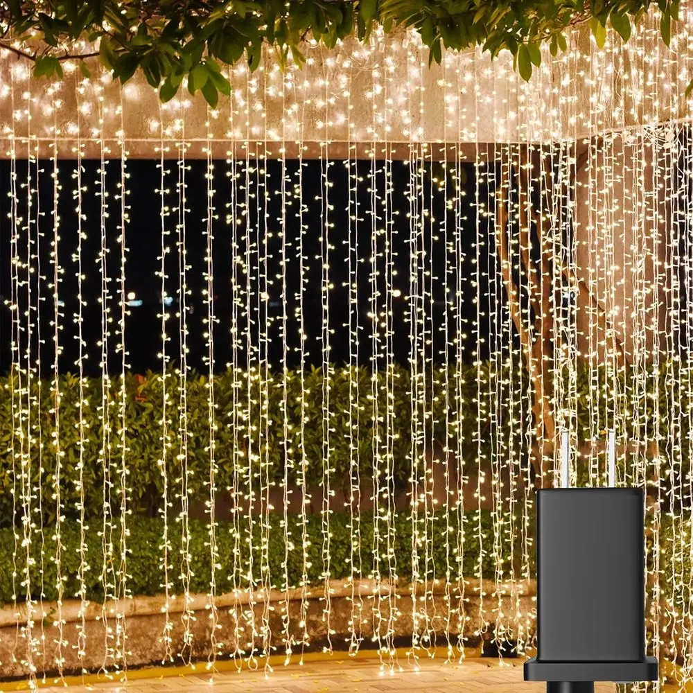 LED Curtain Lights Outdoor 40t x10t, 800 LED Plug in Hanging String Lights Indoor, Twinkle Lights Backdrop or Outside Backyard P
LED Curtain Lights Outdoor 40t x10t, 800 LED Plug in Hanging String Lights Indoor, Twinkle Lights Backdrop or Outside Backyard P