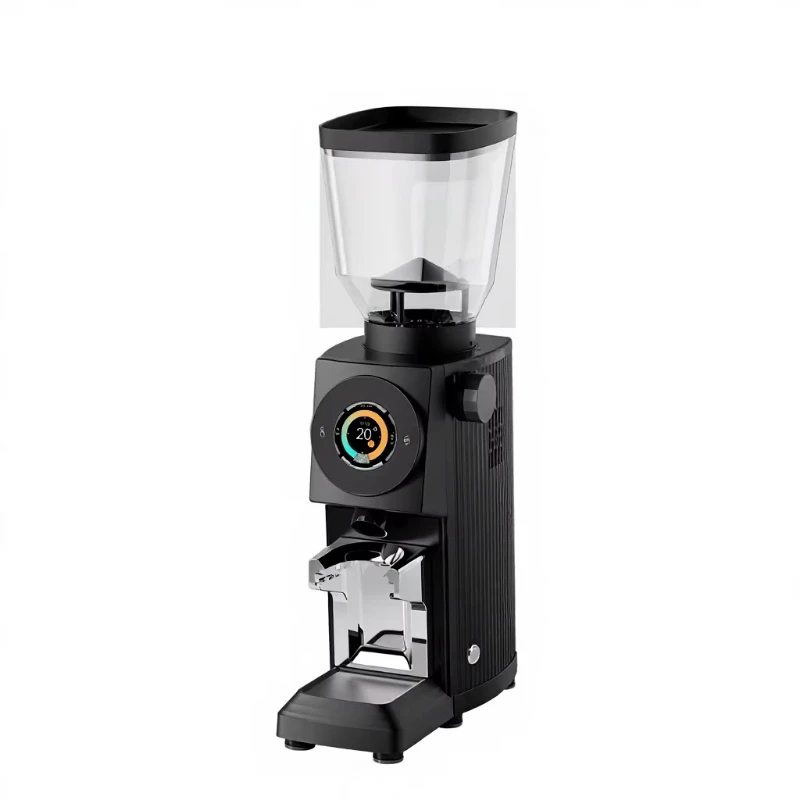 Commercial espresso grinder, stainless steel flat grinding blade, electronic touch control on display, aluminum
Commercial espresso grinder, stainless steel flat grinding blade, electronic touch control on display, aluminum