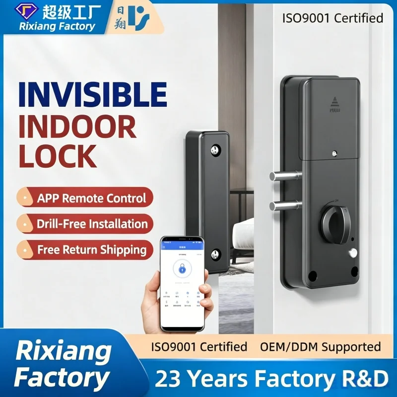 No Drill Hidden Smart Door Lock Magnetic Auto Lock with APP Card Invisible Electronic Security for Wooden Doors
No Drill Hidden Smart Door Lock Magnetic Auto Lock with APP Card Invisible Electronic Security for Wooden Doors