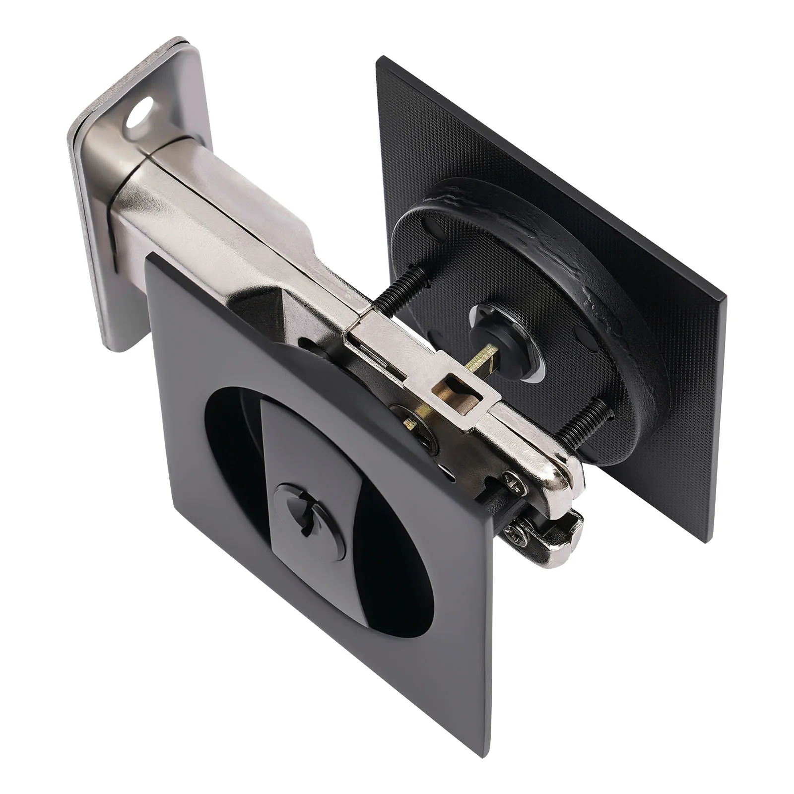 Square Sliding Door Lock Pocket Security Privacy Lock Zinc Alloy Latch & 3* Keys
Square Sliding Door Lock Pocket Security Privacy Lock Zinc Alloy Latch & 3* Keys
