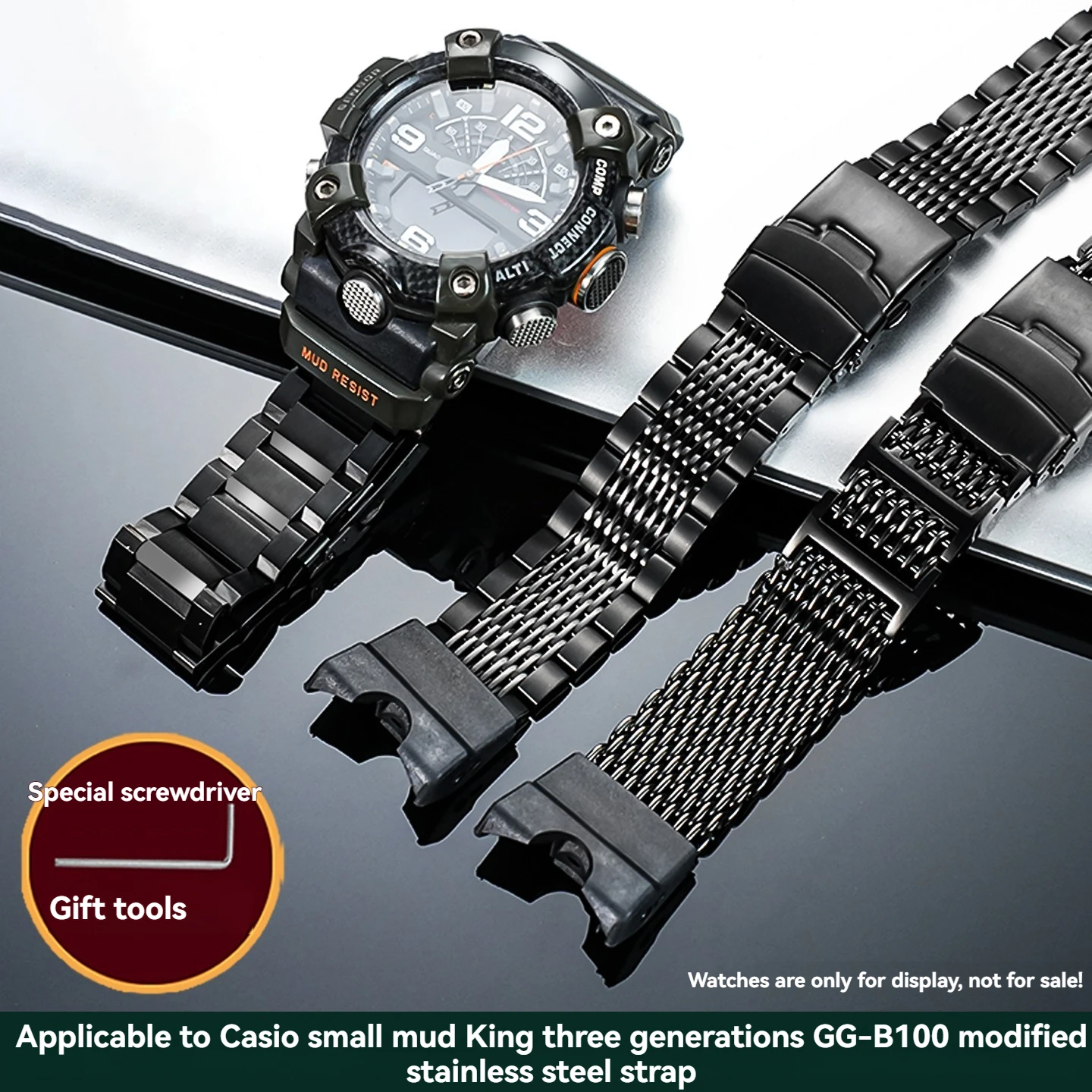 gg-b100 Modified metal strap For Casio G-SHOCK Little Mud King 5594 GG-B100-1A Men stainless steel watch band Bracelet Wristband
gg-b100 Modified metal strap For Casio G-SHOCK Little Mud King 5594 GG-B100-1A Men stainless steel watch band Bracelet Wristband