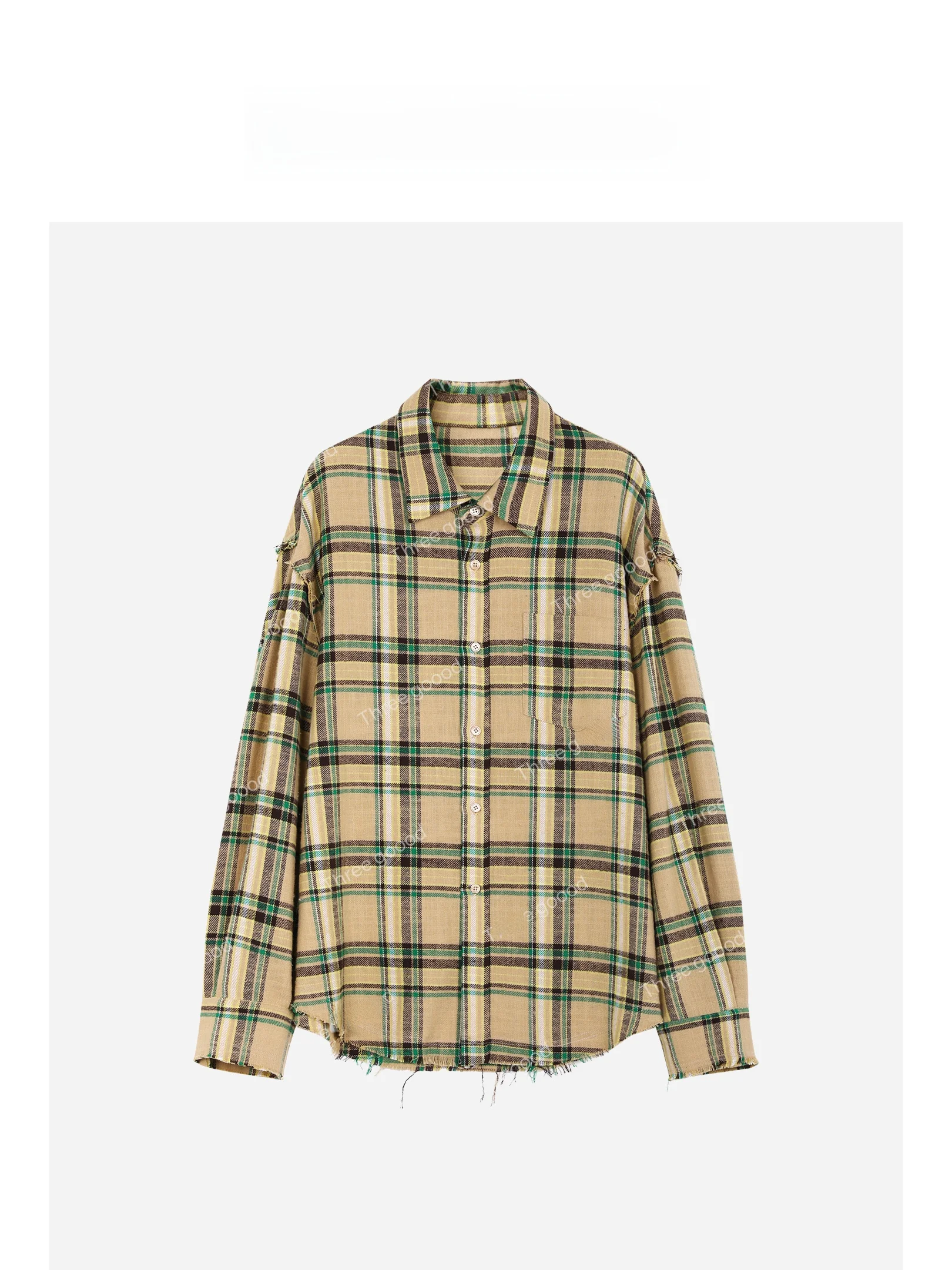 Three Goood Retro Lazy Style Pure Cotton Plaid Shirt Weathered Hemline Personality Attitude Women's Casual Loose Fit Shirt
Three Goood Retro Lazy Style Pure Cotton Plaid Shirt Weathered Hemline Personality Attitude Women's Casual Loose Fit Shirt