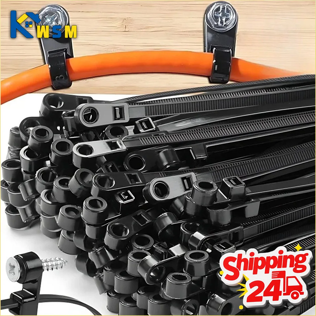 Screw Hole Cable Ties Fixed Head Reusable Nylon Straps Low Temperature Resistant Self Locking Fasteners for Outdoor Home Office
Screw Hole Cable Ties Fixed Head Reusable Nylon Straps Low Temperature Resistant Self Locking Fasteners for Outdoor Home Office