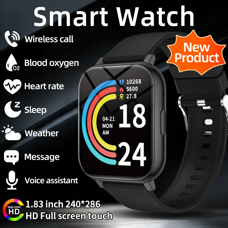 FOXBOX Smart Watch Health Monitoring Men's Sport Watch Fitness Tracker Bluetooth Call Message Women's Smartwatch For IOS Android
FOXBOX Smart Watch Health Monitoring Men's Sport Watch Fitness Tracker Bluetooth Call Message Women's Smartwatch For IOS Android