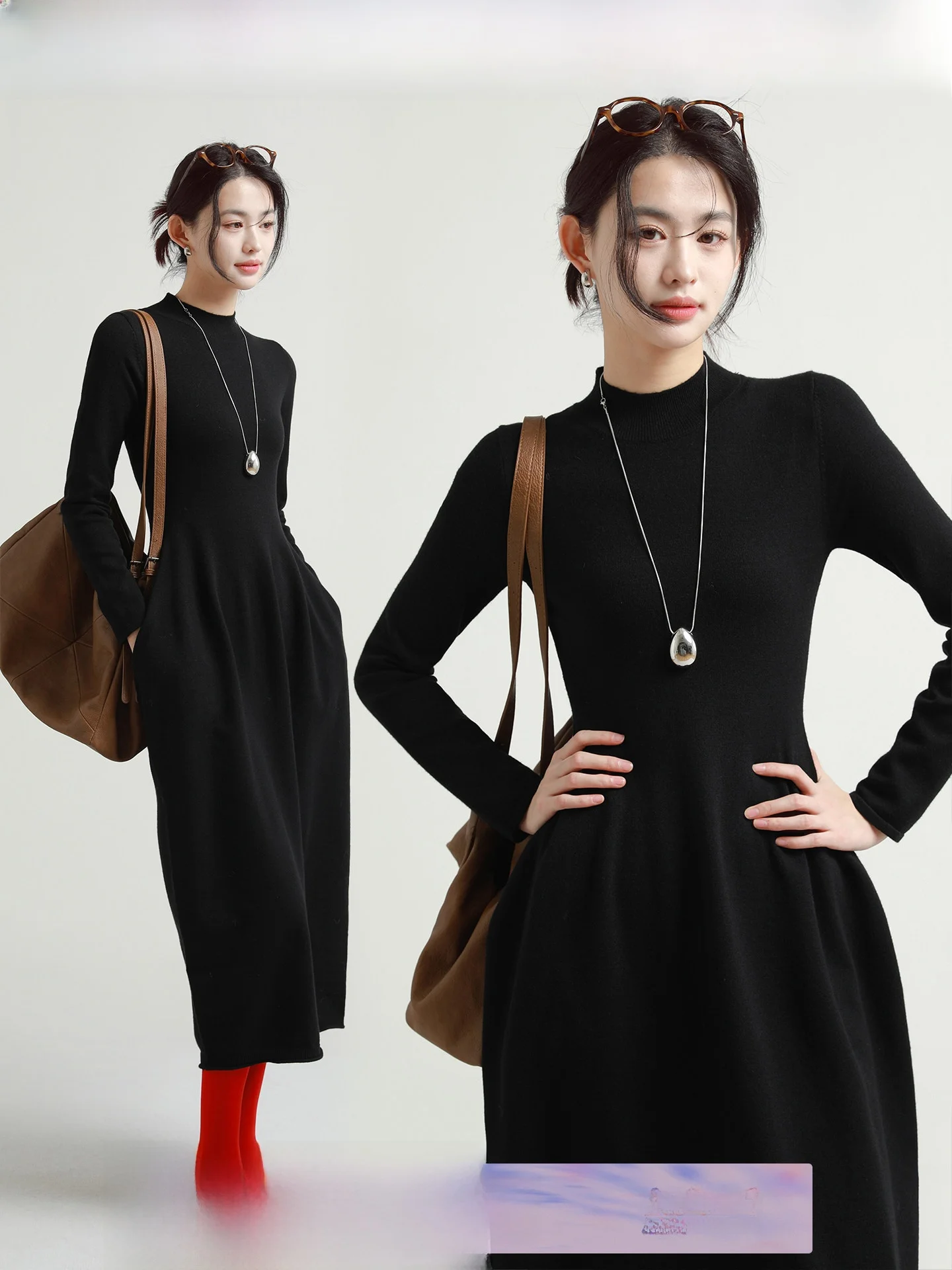 Rare Probability Carved Slim Fit Knitted Dress Women's High Waist Black Midi Length Slimming Skirt Stylish Casual City Walk
Rare Probability Carved Slim Fit Knitted Dress Women's High Waist Black Midi Length Slimming Skirt Stylish Casual City Walk