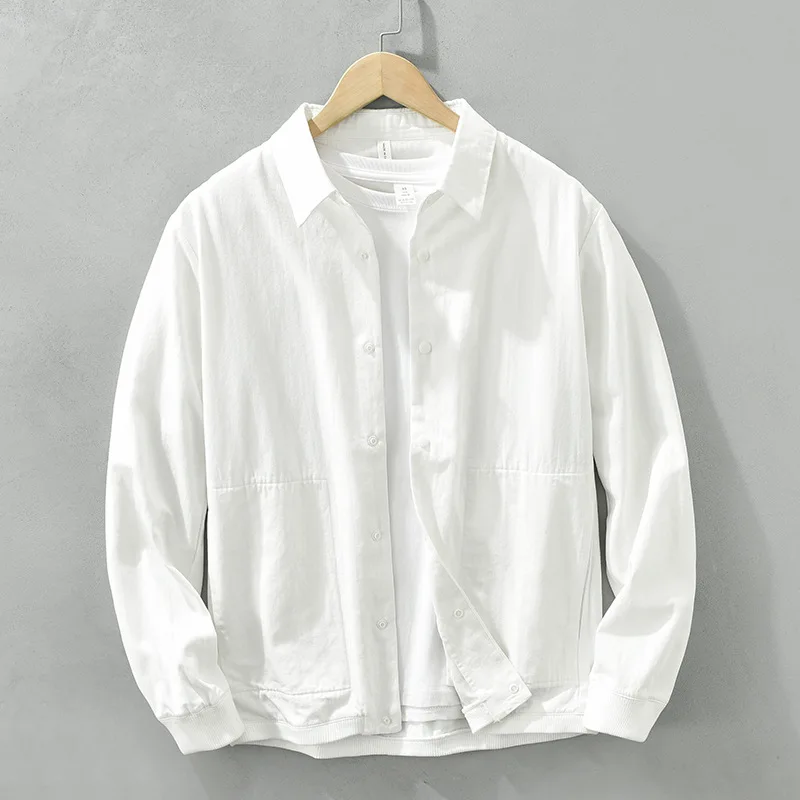 6680 New Spring Japan Style Cotton Shirts For Men Simple White All-Match Loose Lapel Fashion Soft Long Sleeved Thin Male Coats
6680 New Spring Japan Style Cotton Shirts For Men Simple White All-Match Loose Lapel Fashion Soft Long Sleeved Thin Male Coats