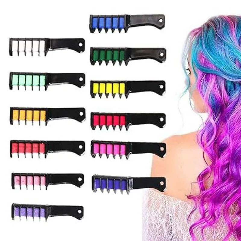 Hair dye comb, disposable 10-color hair dye chalk, dazzling color dye
Hair dye comb, disposable 10-color hair dye chalk, dazzling color dye