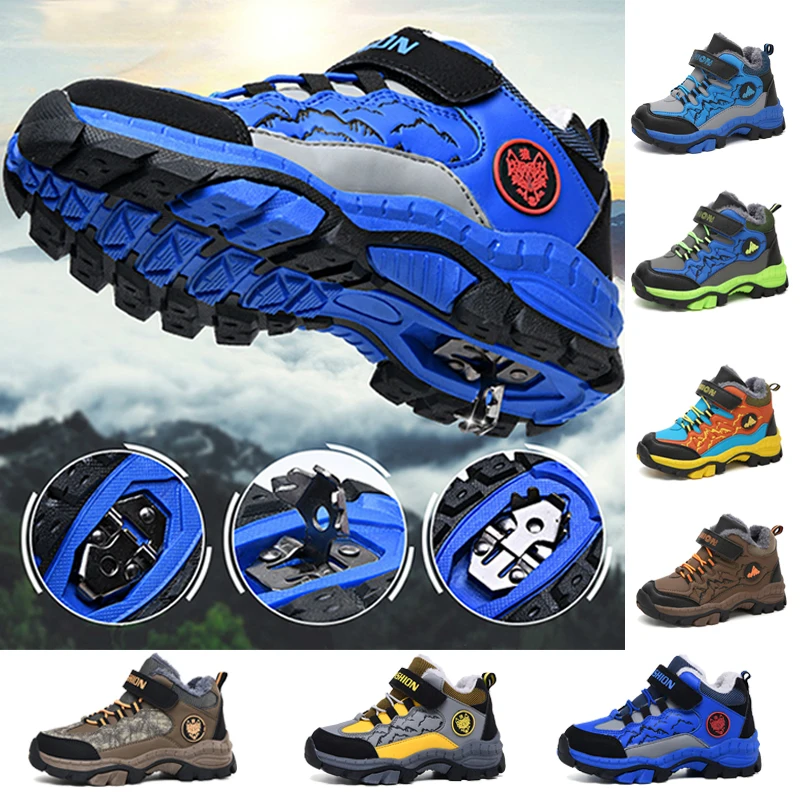 New Winter Kids Hiking Shoes Super Warm Plus Cotton Boy Sneakers Non-slip Leather Waterproof Boots Teenager Trekking Climbing Sh
New Winter Kids Hiking Shoes Super Warm Plus Cotton Boy Sneakers Non-slip Leather Waterproof Boots Teenager Trekking Climbing Sh