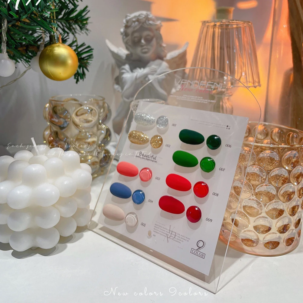 Vendeeni 9 Colors/Set Christmas Red Green Color Gel Nail Polish UV LED Soak Off Happy Pure Color Gel Varnish With Color Card
Vendeeni 9 Colors/Set Christmas Red Green Color Gel Nail Polish UV LED Soak Off Happy Pure Color Gel Varnish With Color Card