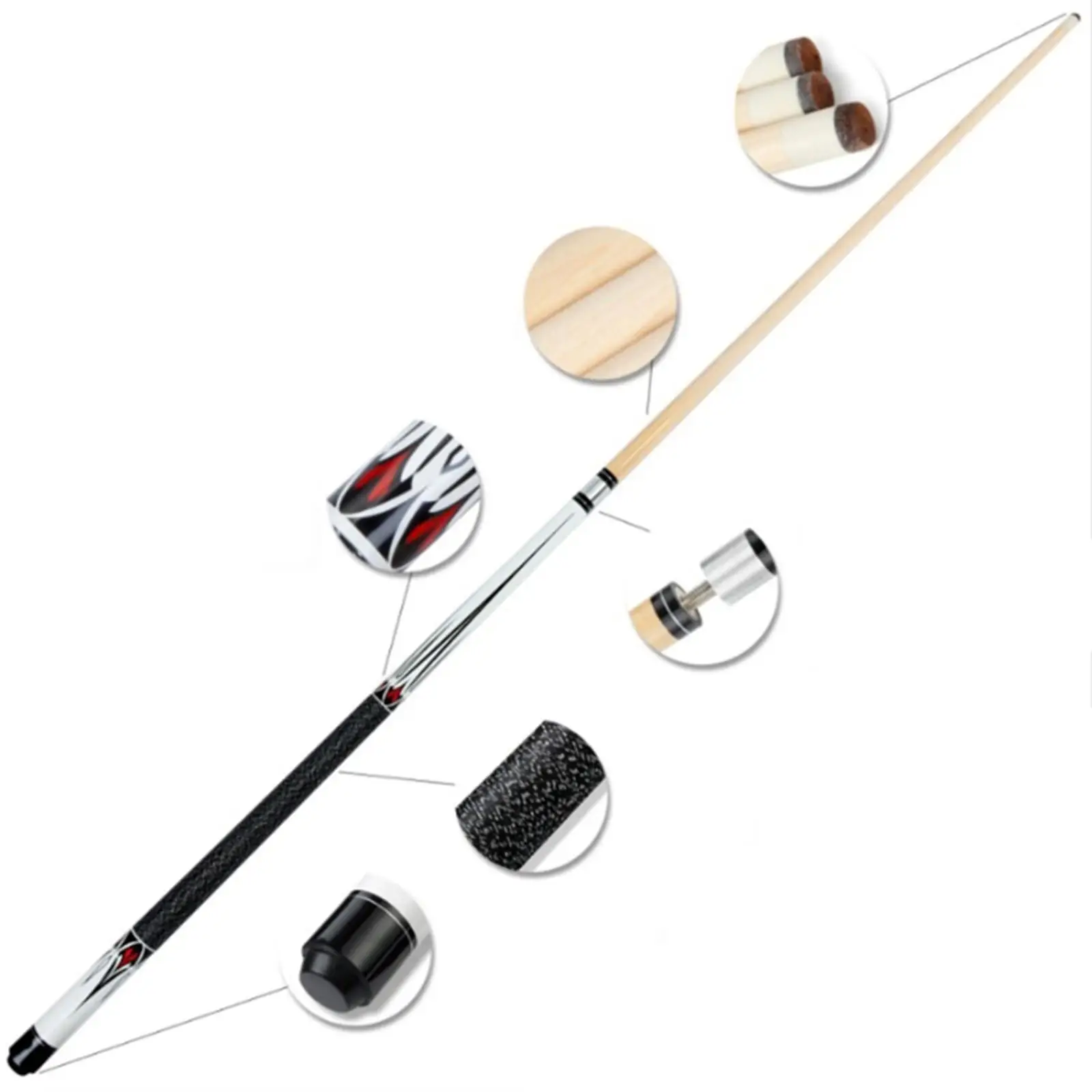 1/2 Split Billiard Pool Cue Snooker Pool Cue Fashion Handmade Portable Pool
1/2 Split Billiard Pool Cue Snooker Pool Cue Fashion Handmade Portable Pool