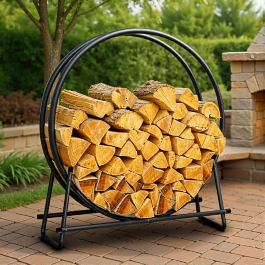 41in Firewood Rack 400lbs Load Capacity Rust Resistant Steel Black Wood Storage
41in Firewood Rack 400lbs Load Capacity Rust Resistant Steel Black Wood Storage