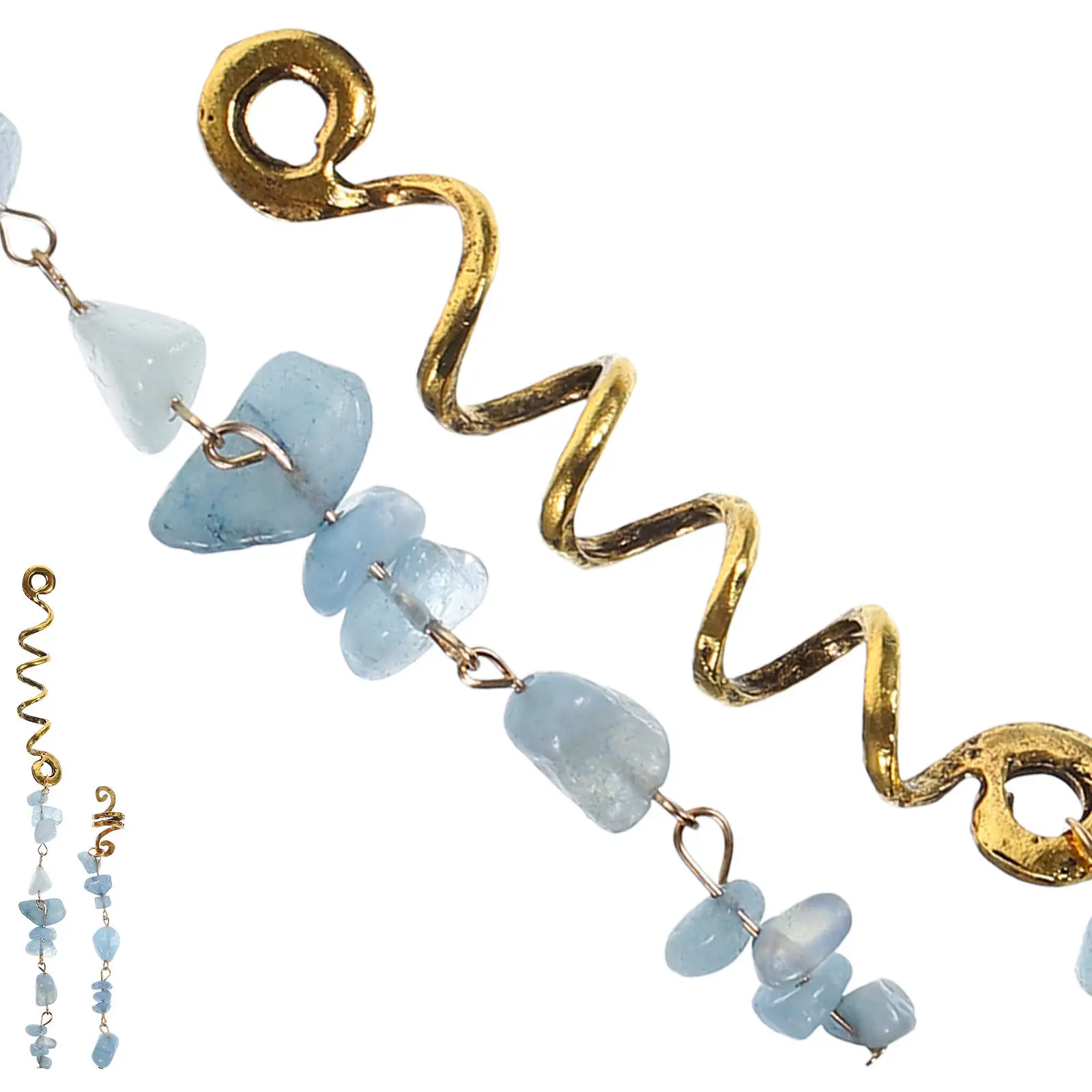 2Pcs Smooth Finish Jade Pendant Hair Spirals Braid Cuffs Braiding Jewelry for Thick Thin Curly Straight Hair Clubwear Party
2Pcs Smooth Finish Jade Pendant Hair Spirals Braid Cuffs Braiding Jewelry for Thick Thin Curly Straight Hair Clubwear Party