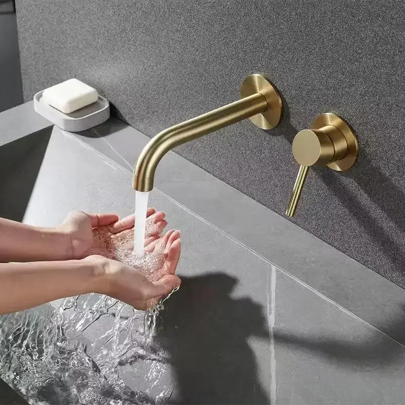 Wall Mounted Concealed Brass Bathroom Basin Faucets Embedded Cartridge Basin Mixer Sink Faucet Washbasin Tap Hot Cold Water Tap
Wall Mounted Concealed Brass Bathroom Basin Faucets Embedded Cartridge Basin Mixer Sink Faucet Washbasin Tap Hot Cold Water Tap