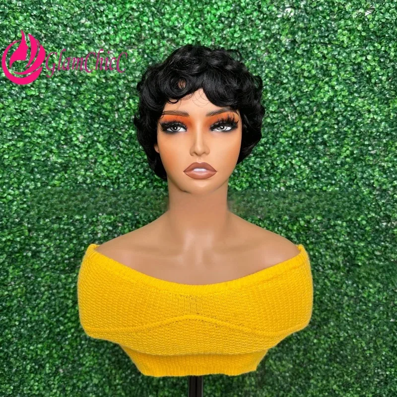 Hot Selling Elf Short Curly Natural Color Human Hair 4Inch Full Machine Wig Suitable for Women's Daily Wear 180%Density in Stock
Hot Selling Elf Short Curly Natural Color Human Hair 4Inch Full Machine Wig Suitable for Women's Daily Wear 180%Density in Stock
