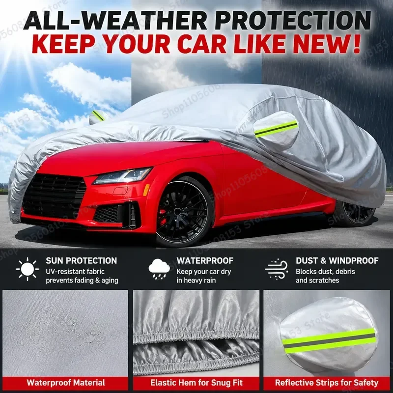 For Audi TT TTS Full Coverage Car Cover Outdoor UV Rain Snow Dust Protection Weatherproof Breathable Fit
For Audi TT TTS Full Coverage Car Cover Outdoor UV Rain Snow Dust Protection Weatherproof Breathable Fit