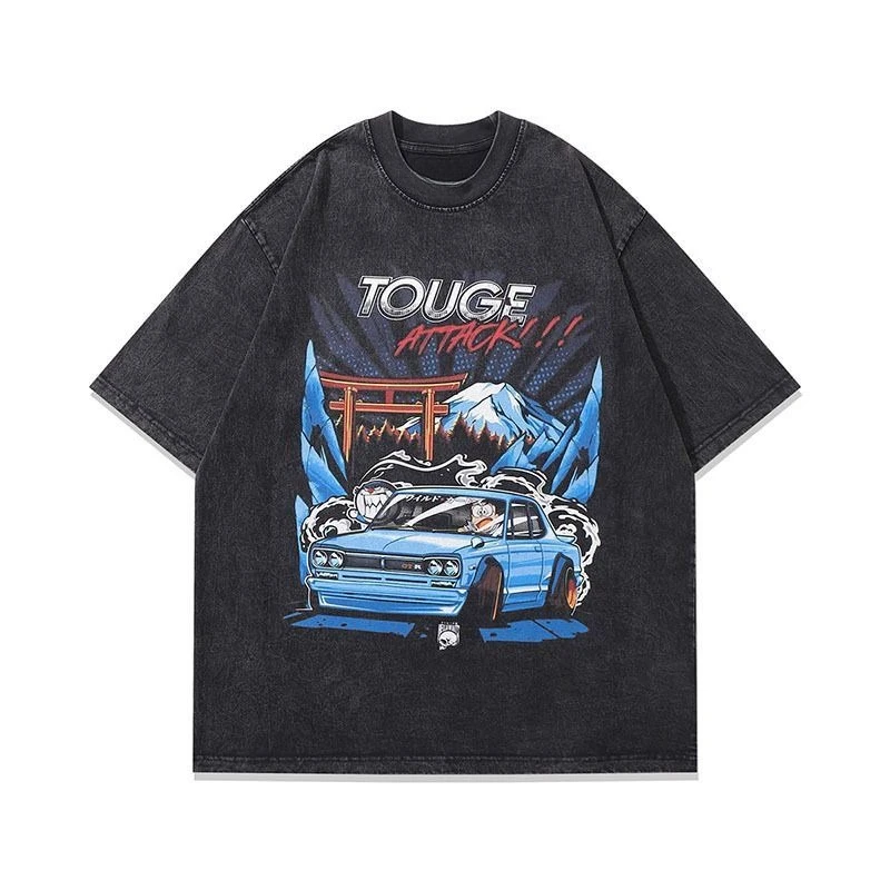 Heavy New American Harajuku Animation Car Pure Cotton Washed Old Short-sleeved T-shirt Men
Heavy New American Harajuku Animation Car Pure Cotton Washed Old Short-sleeved T-shirt Men
