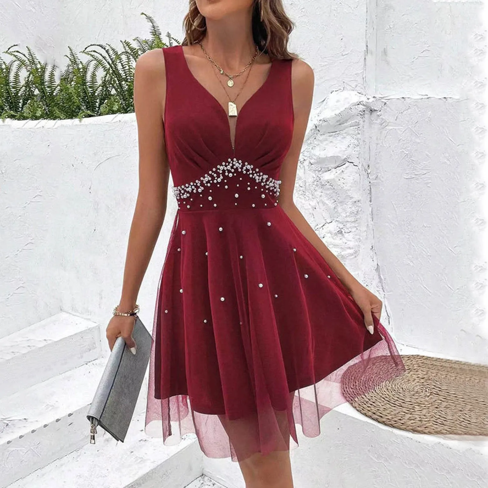 Elegant Chiffon Dress Women's Sleeveless Suspender Skirt Sexy Skirt A-line Dress Summer 2024 Women Robe
Elegant Chiffon Dress Women's Sleeveless Suspender Skirt Sexy Skirt A-line Dress Summer 2024 Women Robe