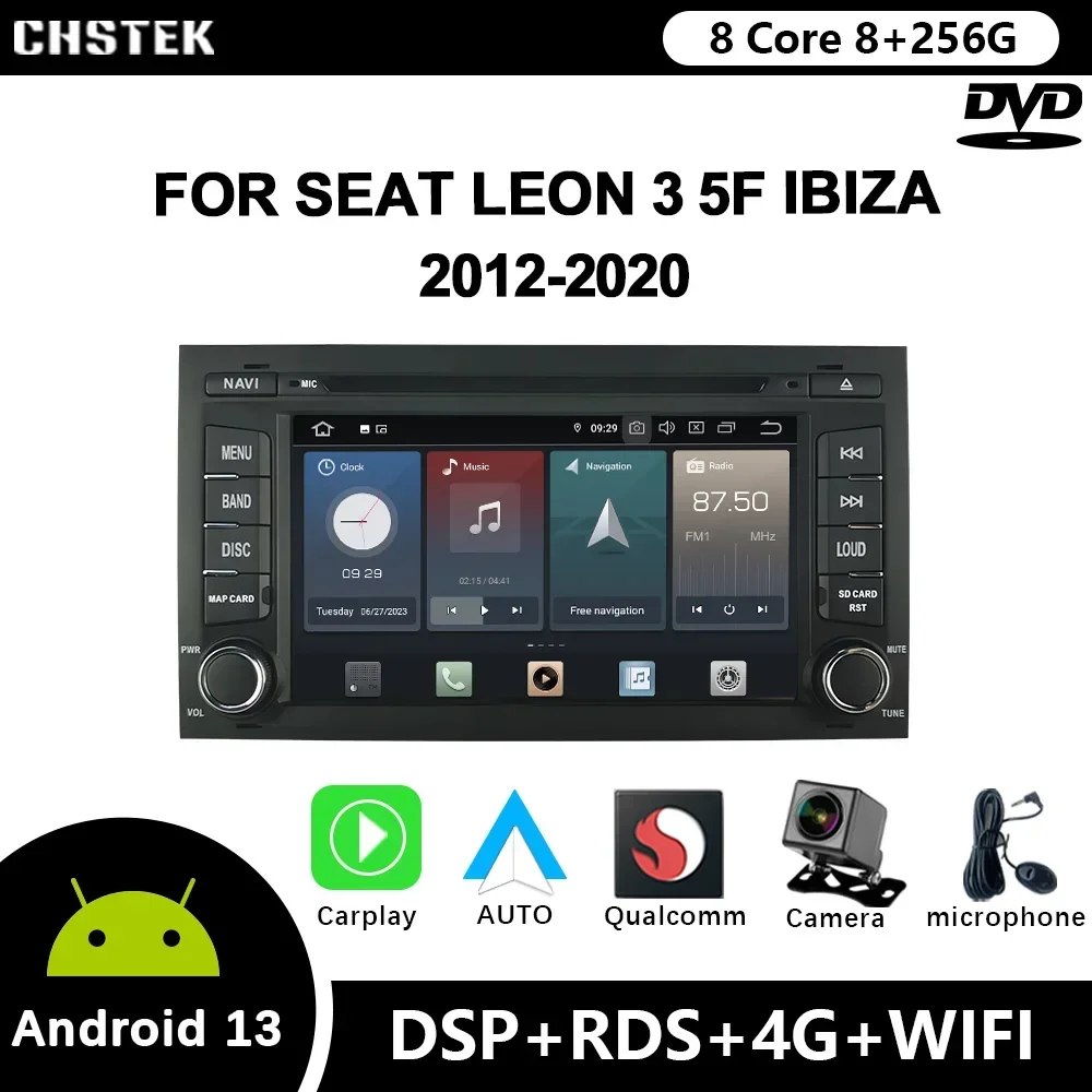 Автомагнитола CHSTEK, 2 Din, Android 12, для Seat Leon 3 5F Ibiza 2012-2020, Qualcomm, DVD, GPS, CarPlay, Wi-Fi, 4G, Bluetooth, DSP
Автомагнитола CHSTEK, 2 Din, Android 12, для Seat Leon 3 5F Ibiza 2012-2020, Qualcomm, DVD, GPS, CarPlay, Wi-Fi, 4G, Bluetooth, DSP