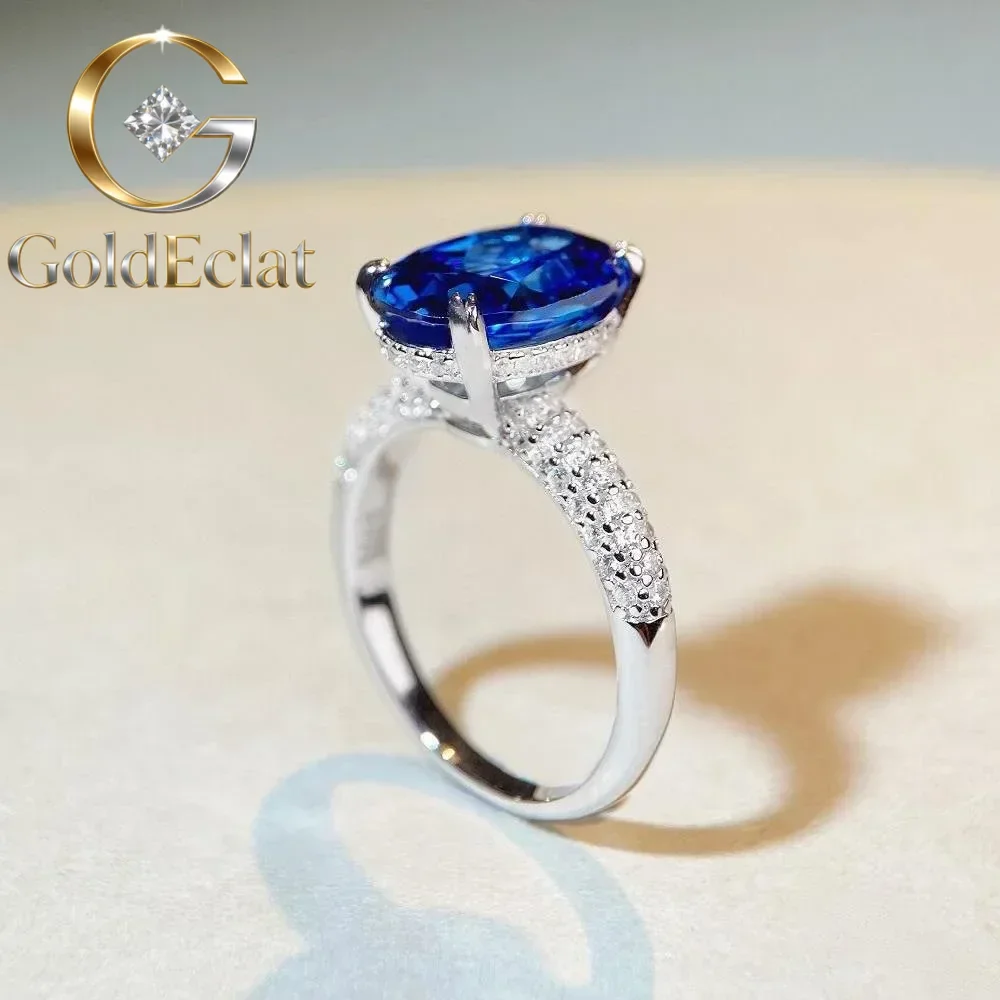 GoldEclat Luxury Blue Diamond Set in PT950 Solid Platinum White Gold Ring, Perfect for Women
GoldEclat Luxury Blue Diamond Set in PT950 Solid Platinum White Gold Ring, Perfect for Women