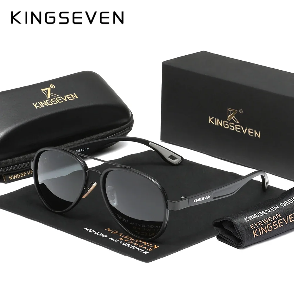 Солнцезащитные очки KINGSEVEN в винтажном стиле, поляризационные, антибликовые, UV400, для женщин и мужчин, модные, для вождения, ретро-очки
Солнцезащитные очки KINGSEVEN в винтажном стиле, поляризационные, антибликовые, UV400, для женщин и мужчин, модные, для вождения, ретро-очки