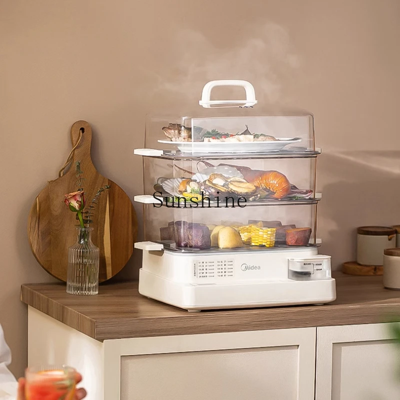 Multifunctional household three-layer stainless steel steam integrated pot large-capacity steamer
Multifunctional household three-layer stainless steel steam integrated pot large-capacity steamer