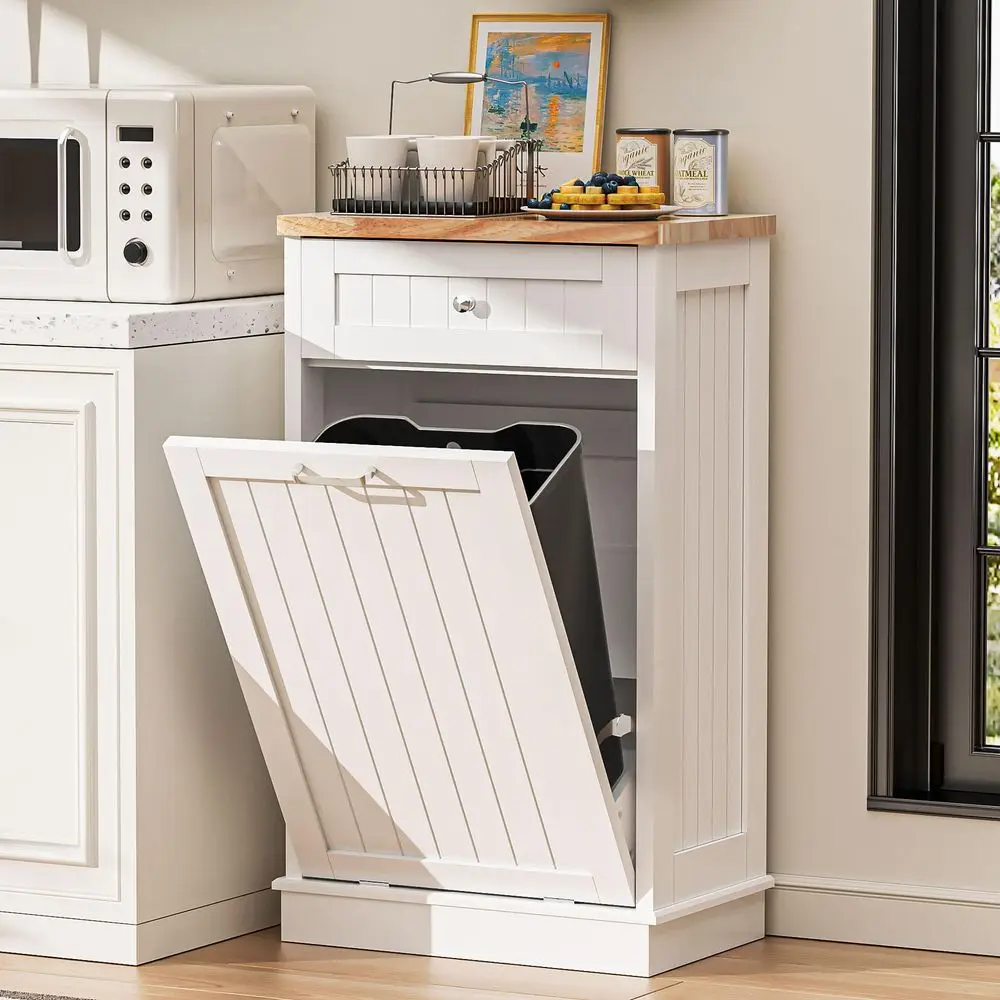 13 Gallons Tilt Out Trash Cabinet, Hidden Trash Can Cabinet Kitchen Wooden Tilt Out Pet Proof Hidden Trash Bin for Kitchen Livi
13 Gallons Tilt Out Trash Cabinet, Hidden Trash Can Cabinet Kitchen Wooden Tilt Out Pet Proof Hidden Trash Bin for Kitchen Livi