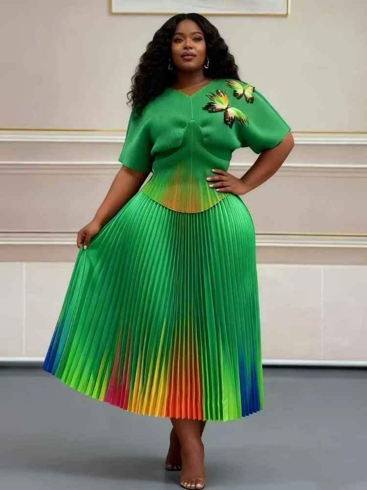 ANLAN плиссированный женский комплект из двух предметов с принтом, модная свободная футболка с короткими рукавами и эластичной юбкой с высокой талией 3AN1982
ANLAN плиссированный женский комплект из двух предметов с принтом, модная свободная футболка с короткими рукавами и эластичной юбкой с высокой талией 3AN1982