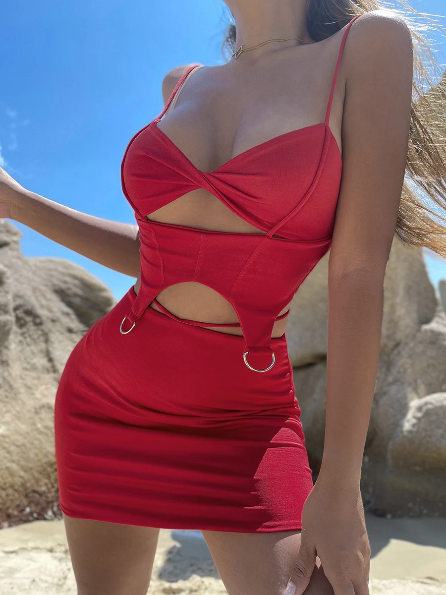 Fashion Womens Skirt Set Solid Color Sleeveless Sling Pleated Twist Tank Tops + Strap Slim Skirt Club Streetwear New Hot Red
Fashion Womens Skirt Set Solid Color Sleeveless Sling Pleated Twist Tank Tops + Strap Slim Skirt Club Streetwear New Hot Red