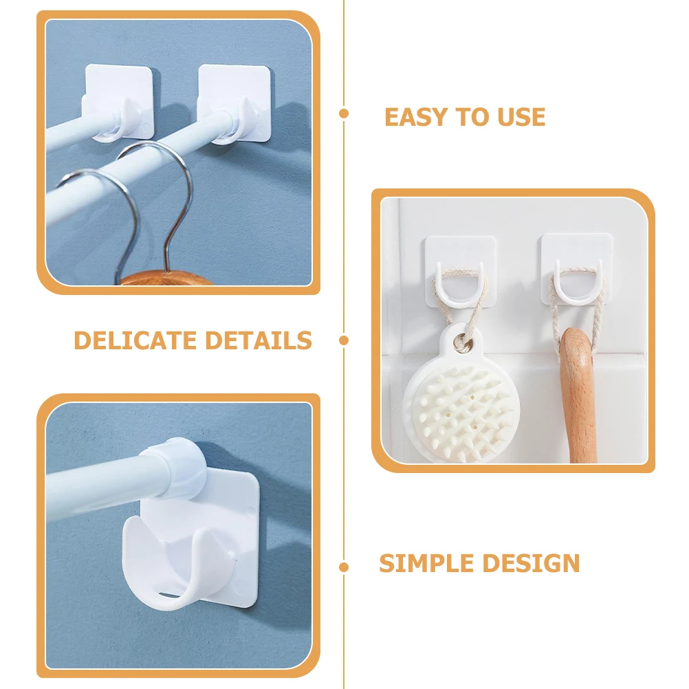 2pcs Curtain Rod Support Hooks No Drilling Shower Holder Bathroom Door Stands Heavy Duty Super Adhesive Easy Installation Wall
2pcs Curtain Rod Support Hooks No Drilling Shower Holder Bathroom Door Stands Heavy Duty Super Adhesive Easy Installation Wall