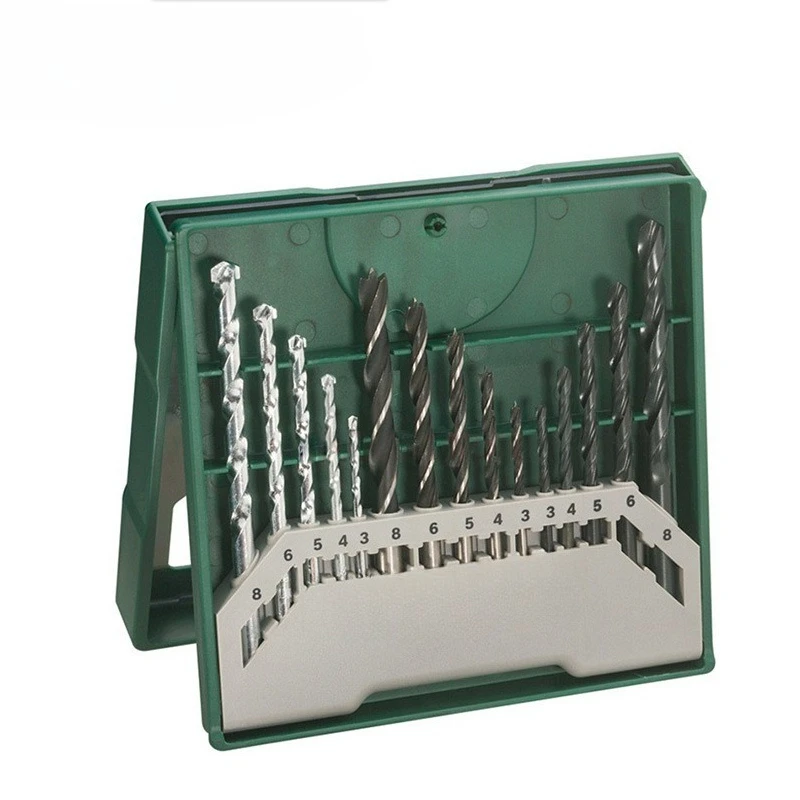 Power Tools Accessories 15 Pieces Woodworking Drills Metal Twist Drills Masonry Impact Drills Mixed Set
Power Tools Accessories 15 Pieces Woodworking Drills Metal Twist Drills Masonry Impact Drills Mixed Set