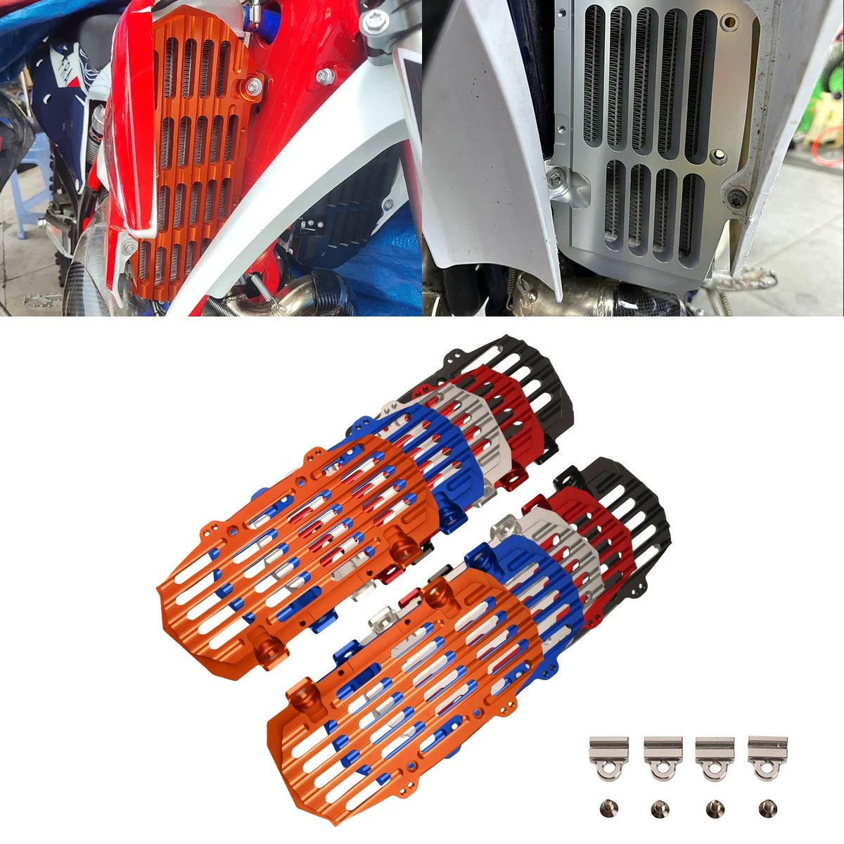 For KTM 125-500 XC XCF SX SXF XCW XCFW EXC EXC-F TPI Six Days 2016-2025 New Motocross CNC Radiator Guard Grill Protector Cover
For KTM 125-500 XC XCF SX SXF XCW XCFW EXC EXC-F TPI Six Days 2016-2025 New Motocross CNC Radiator Guard Grill Protector Cover