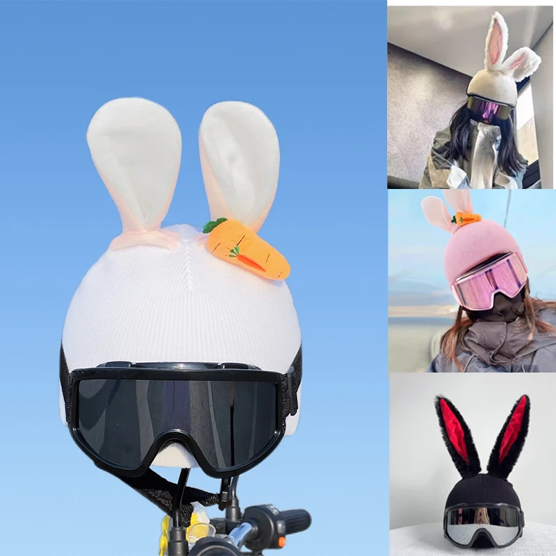 Cartoon doll rabbit Helmet Cover for Women Men Outdoor Sports Skiing Helmet Covers Decor Snowboard Washable Cute Knitted Helmets
Cartoon doll rabbit Helmet Cover for Women Men Outdoor Sports Skiing Helmet Covers Decor Snowboard Washable Cute Knitted Helmets