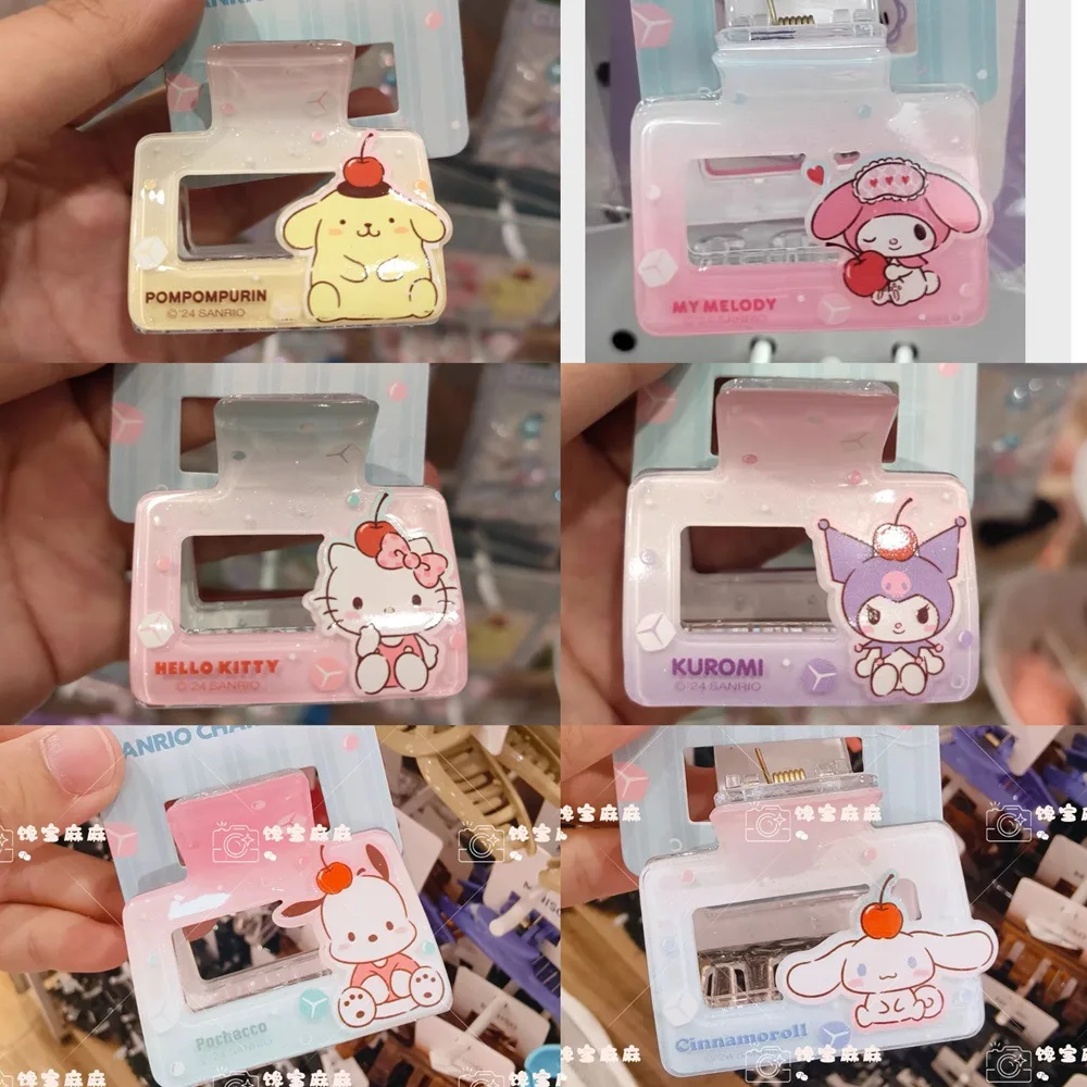 Новый аниме Sanrio, милая заколка для волос «Hello Kitty», Kuromi Melody Cinnamoroll Kawaii, мультяшный орнамент, аксессуары для волос, подарки для девочек 
Новый аниме Sanrio, милая заколка для волос «Hello Kitty», Kuromi Melody Cinnamoroll Kawaii, мультяшный орнамент, аксессуары для волос, подарки для девочек