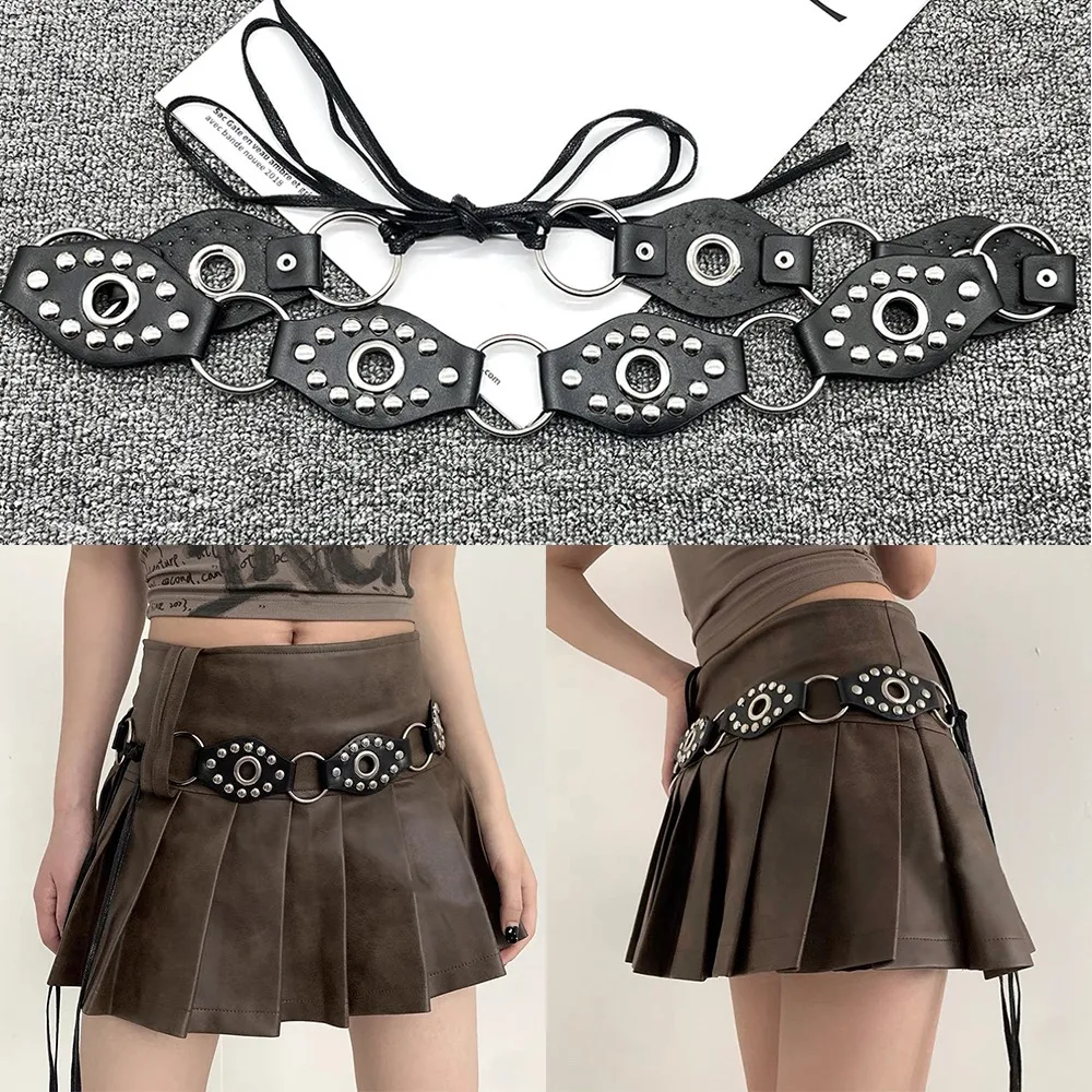 Reusable PU Leather Female Belts Vintage Black Fashion Waist Chain Round Eyelet Decorative Waistband Ladies
Reusable PU Leather Female Belts Vintage Black Fashion Waist Chain Round Eyelet Decorative Waistband Ladies