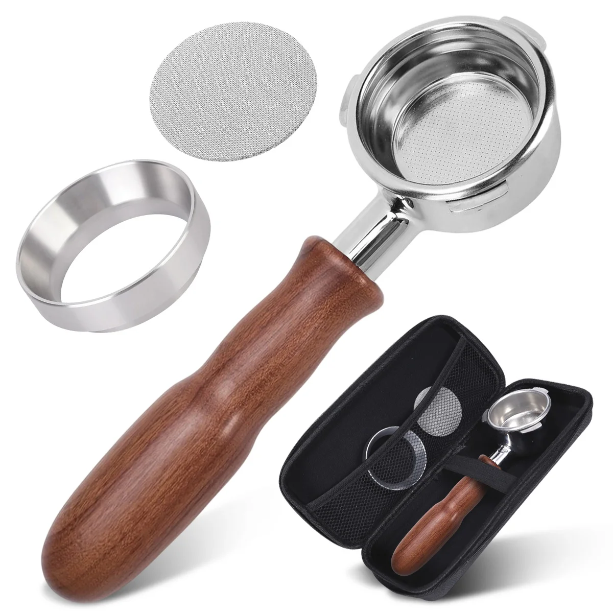 58mm 3 Ears Bottomless Portafilter with Dosing Funnel&Puck Screen Set, Compatible with Barsetto BAE01, BAE02, Calphalon Temp IQ
58mm 3 Ears Bottomless Portafilter with Dosing Funnel&Puck Screen Set, Compatible with Barsetto BAE01, BAE02, Calphalon Temp IQ