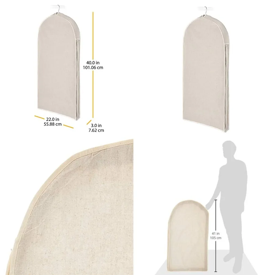 Zippered Garment Bag Natural Linen, Large
Zippered Garment Bag Natural Linen, Large