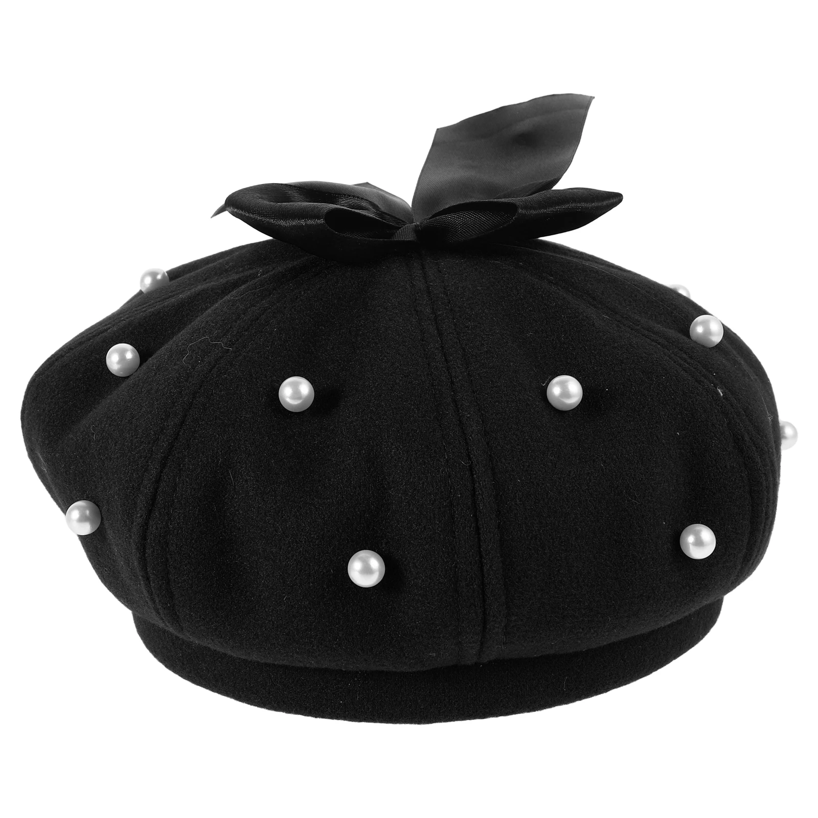 Elegant Pearl Artificial Wool Beret For Women Chic Bowknot Design Classic Vintage Octagonal Hat Autumn Winter Daily Wear Party 
Elegant Pearl Artificial Wool Beret For Women Chic Bowknot Design Classic Vintage Octagonal Hat Autumn Winter Daily Wear Party