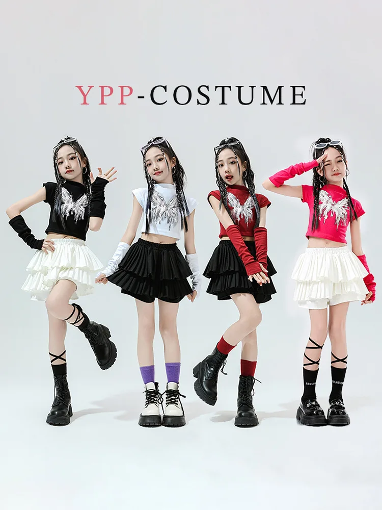 Children's Jazz Dance Costume Trendy Kids Show Crop Top SetjazzGirls' Street Dance Performance Costume with Sleeves Fashionable
Children's Jazz Dance Costume Trendy Kids Show Crop Top SetjazzGirls' Street Dance Performance Costume with Sleeves Fashionable