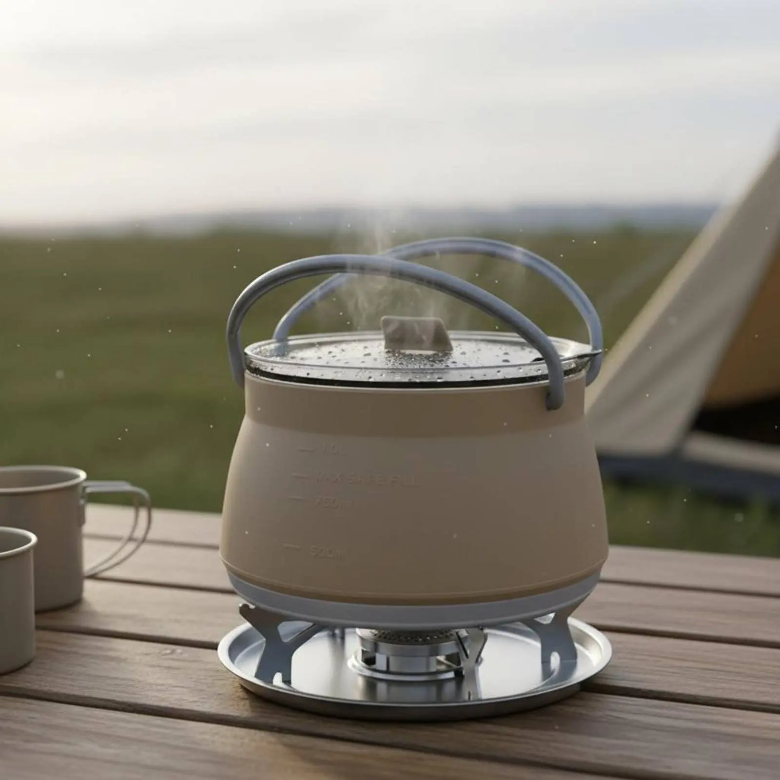 Foldable Silicone Kettle 1000ml Capacity Foldable Silicone Teapot Portable Hiking Water Boiler Heat-Resistant Handle for Campers
Foldable Silicone Kettle 1000ml Capacity Foldable Silicone Teapot Portable Hiking Water Boiler Heat-Resistant Handle for Campers