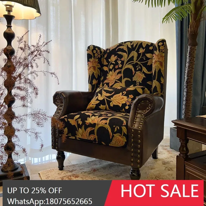 MJY American Retro Single Sofa Chair for Living Room, French Style Small Apartment High Back Chair for Balcony
MJY American Retro Single Sofa Chair for Living Room, French Style Small Apartment High Back Chair for Balcony