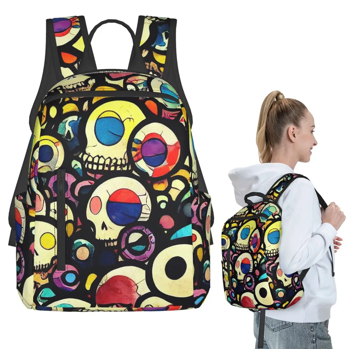 Colorful Skulls Cartoon Pattern Backpack Student BookBag Kids School Bag Laptop Shoulder Bags Boys Girls
Colorful Skulls Cartoon Pattern Backpack Student BookBag Kids School Bag Laptop Shoulder Bags Boys Girls