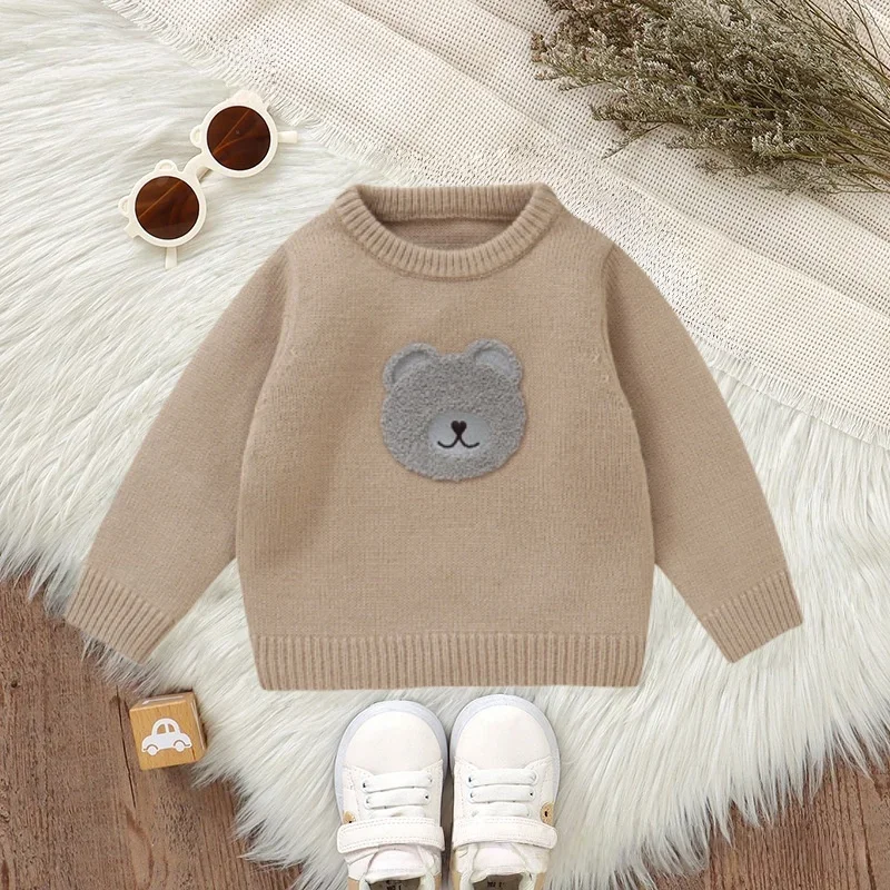 2025 Newborn Kids Boy Girl Knitted Sweater 0-3Y Baby Autumn Clothes Warm Pullover Cute Bear Towel Embroidery Casual Knit Tops 
2025 Newborn Kids Boy Girl Knitted Sweater 0-3Y Baby Autumn Clothes Warm Pullover Cute Bear Towel Embroidery Casual Knit Tops