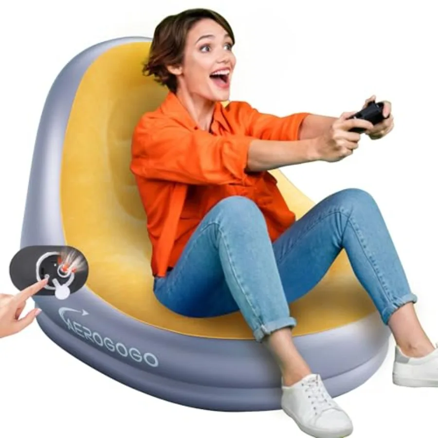 Inflatable Chair with Built-in Rechargeable Pump, 3kPa High-Pressure Gaming Chair for,Indoor/Office/Outdoor/Camping Use, PVC Ma
Inflatable Chair with Built-in Rechargeable Pump, 3kPa High-Pressure Gaming Chair for,Indoor/Office/Outdoor/Camping Use, PVC Ma